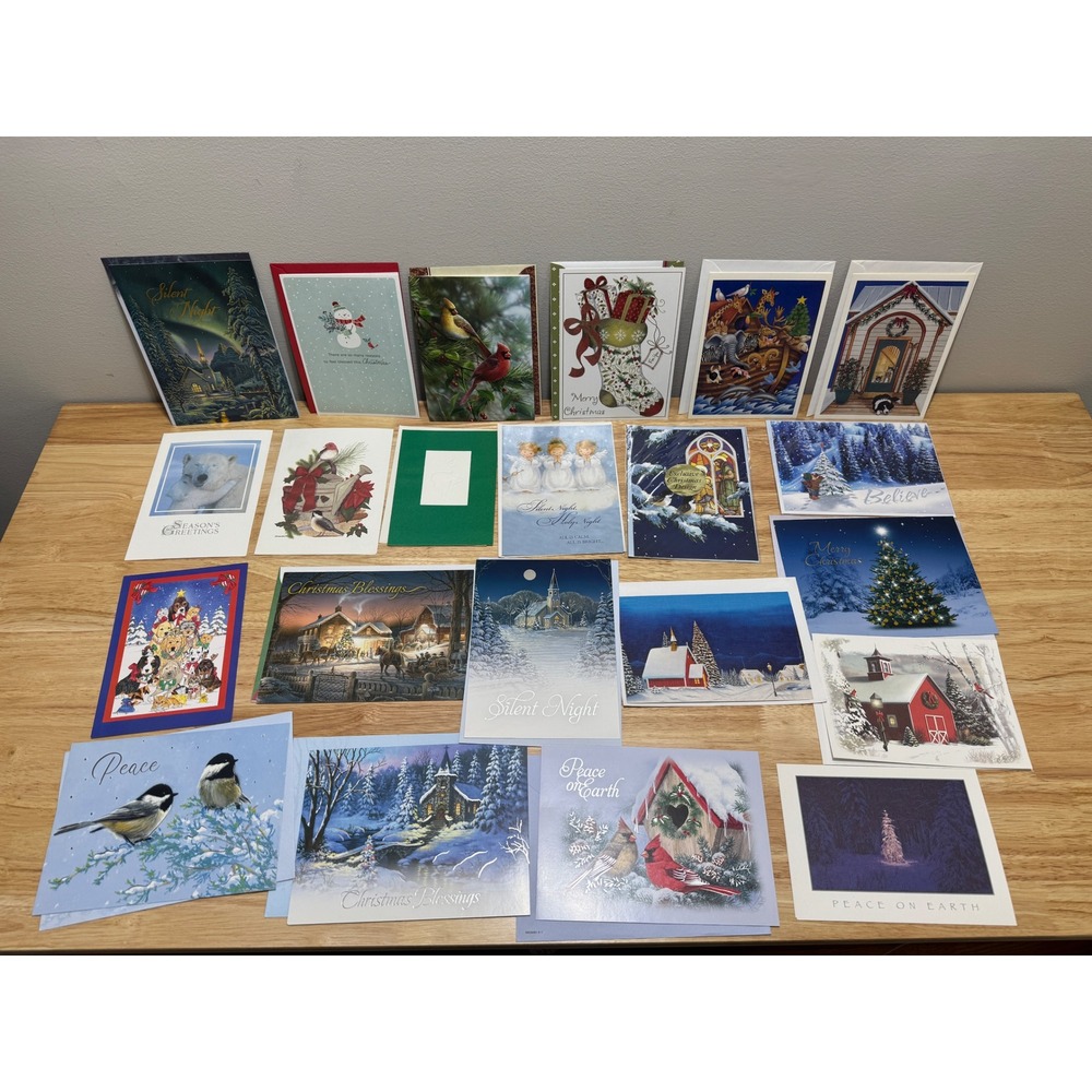 22 Christmas Cards Holidays New Year Unused